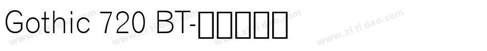 Gothic 720 BT字体转换